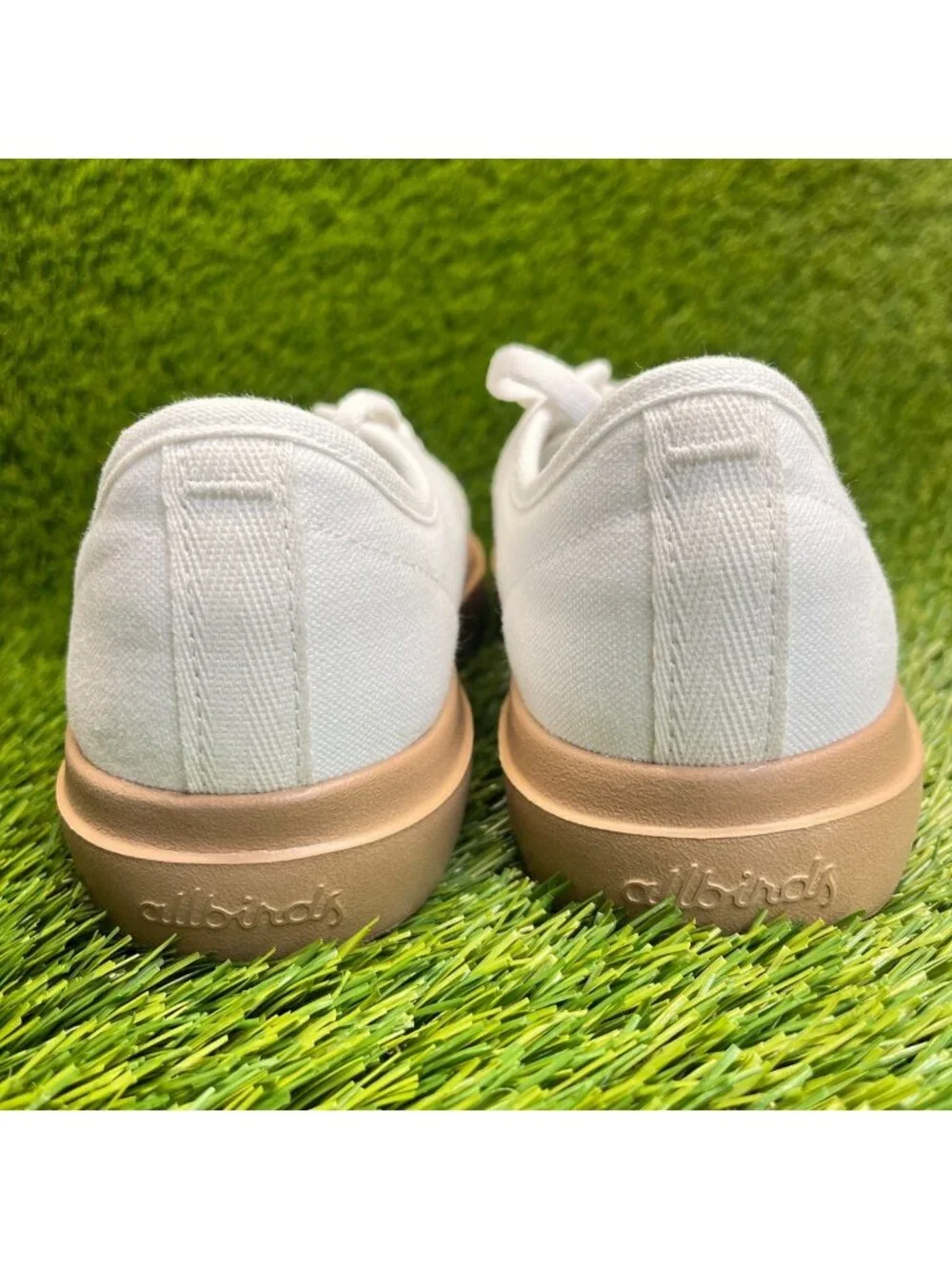 Allbirds Canvas Piper 2 Womens Size 10 White Gum Athletic Running Shoes Sneakers